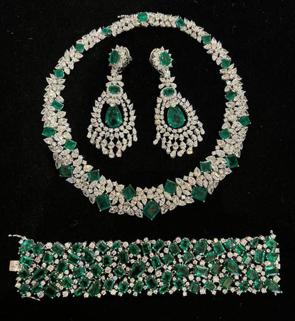 Hydro Emerald Bib Necklace