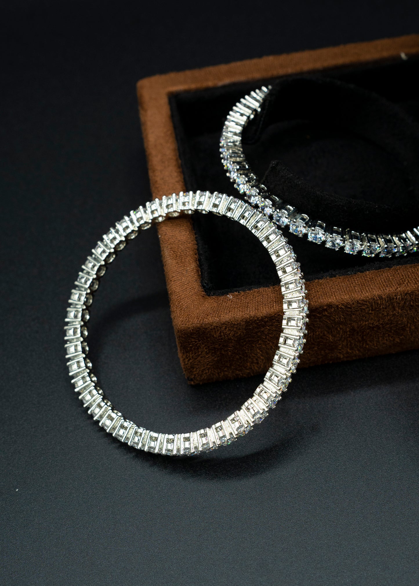 Eternal silver bangles