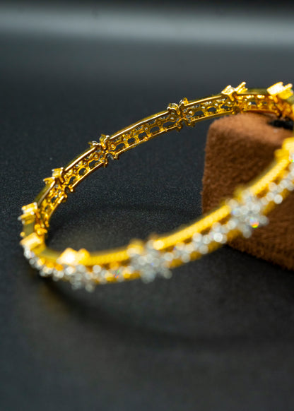 Cubic blossom bangles