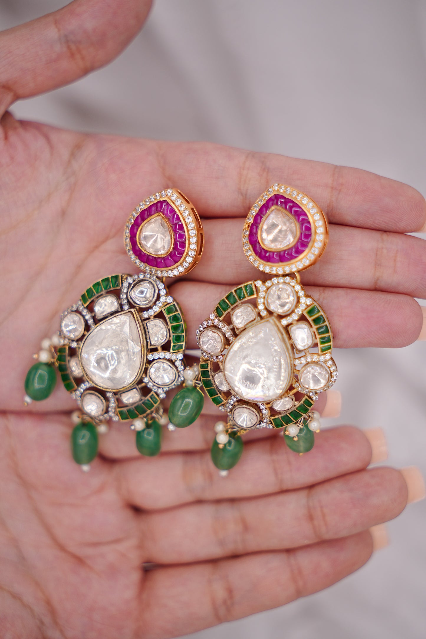 Uncut Statement Earrings