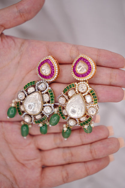 Uncut Statement Earrings