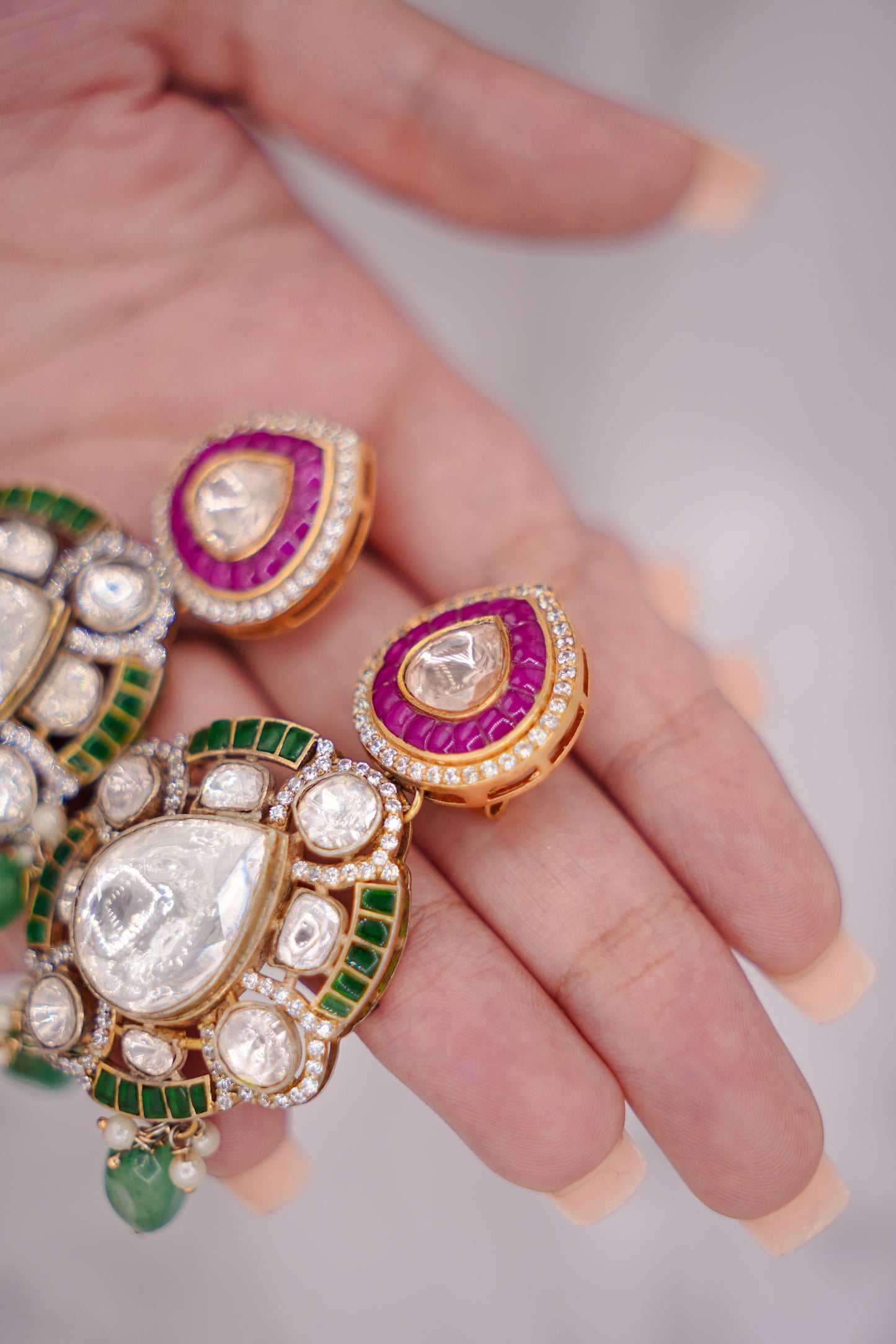 Uncut Statement Earrings