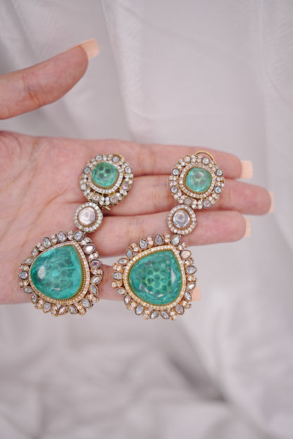 Turquoise Halo Earrings