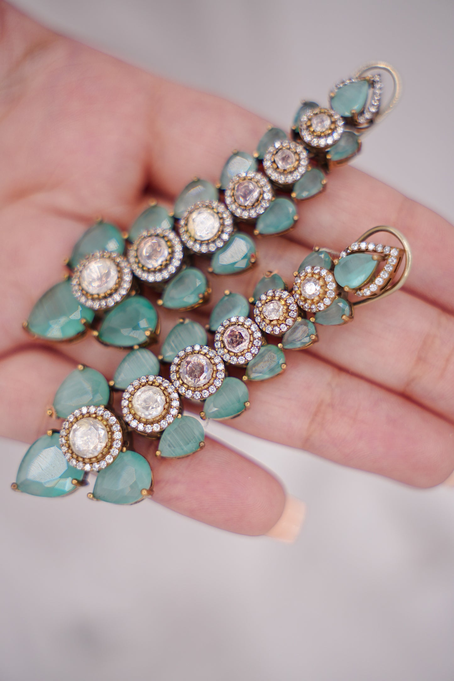 Polki Dangling Earrings