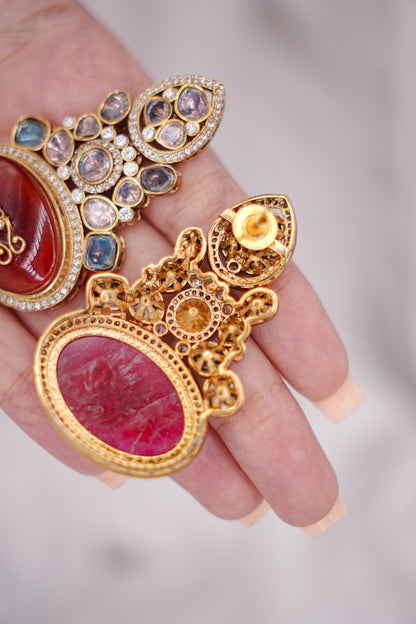 Art Deco Polki Earrings