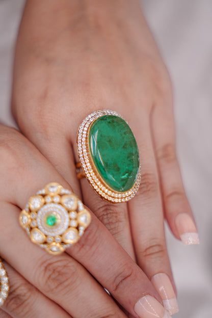 Polki Emerald Ring