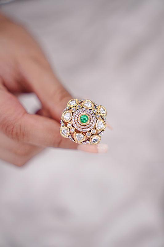 Polki Emerald Ring