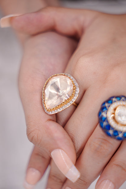 Polki Solitaire Ring