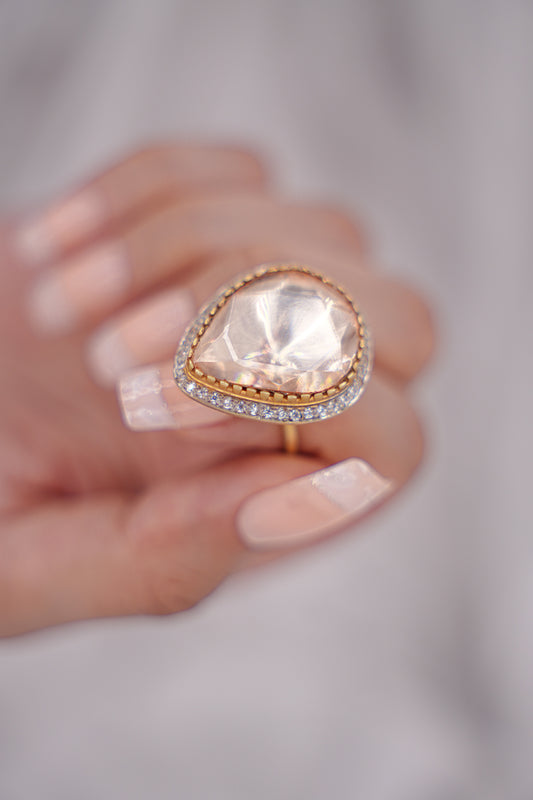 Polki Solitaire Ring