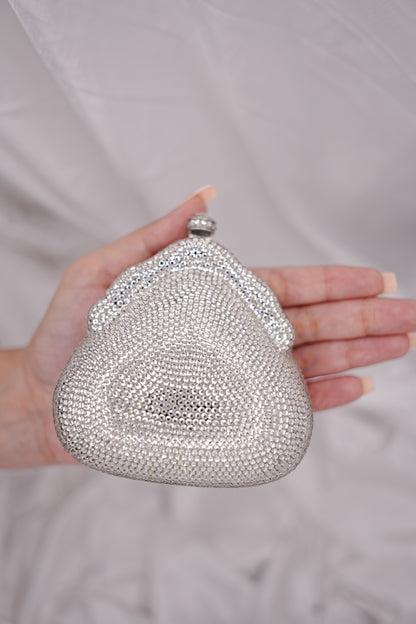 Mini Silver Sleek Clutch