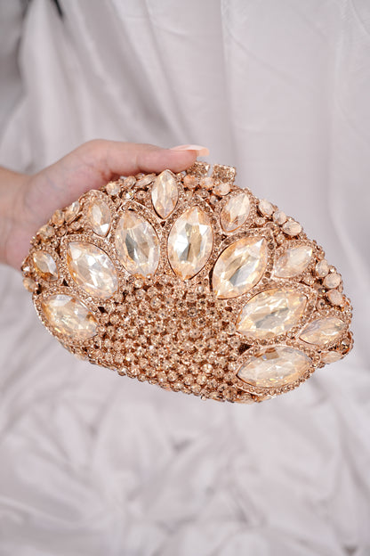 Copper Swarvoski Clutch