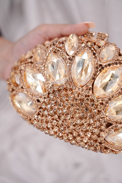 Copper Swarvoski Clutch