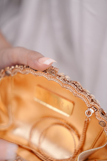 Copper Swarvoski Clutch