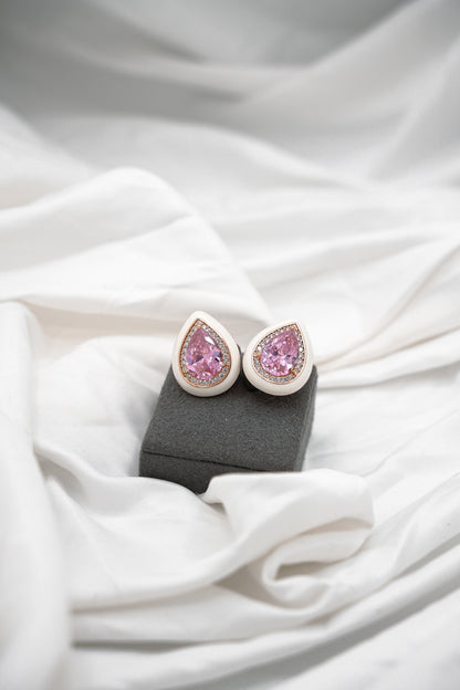 White Enamel Studs