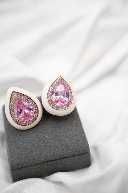 White Enamel Studs