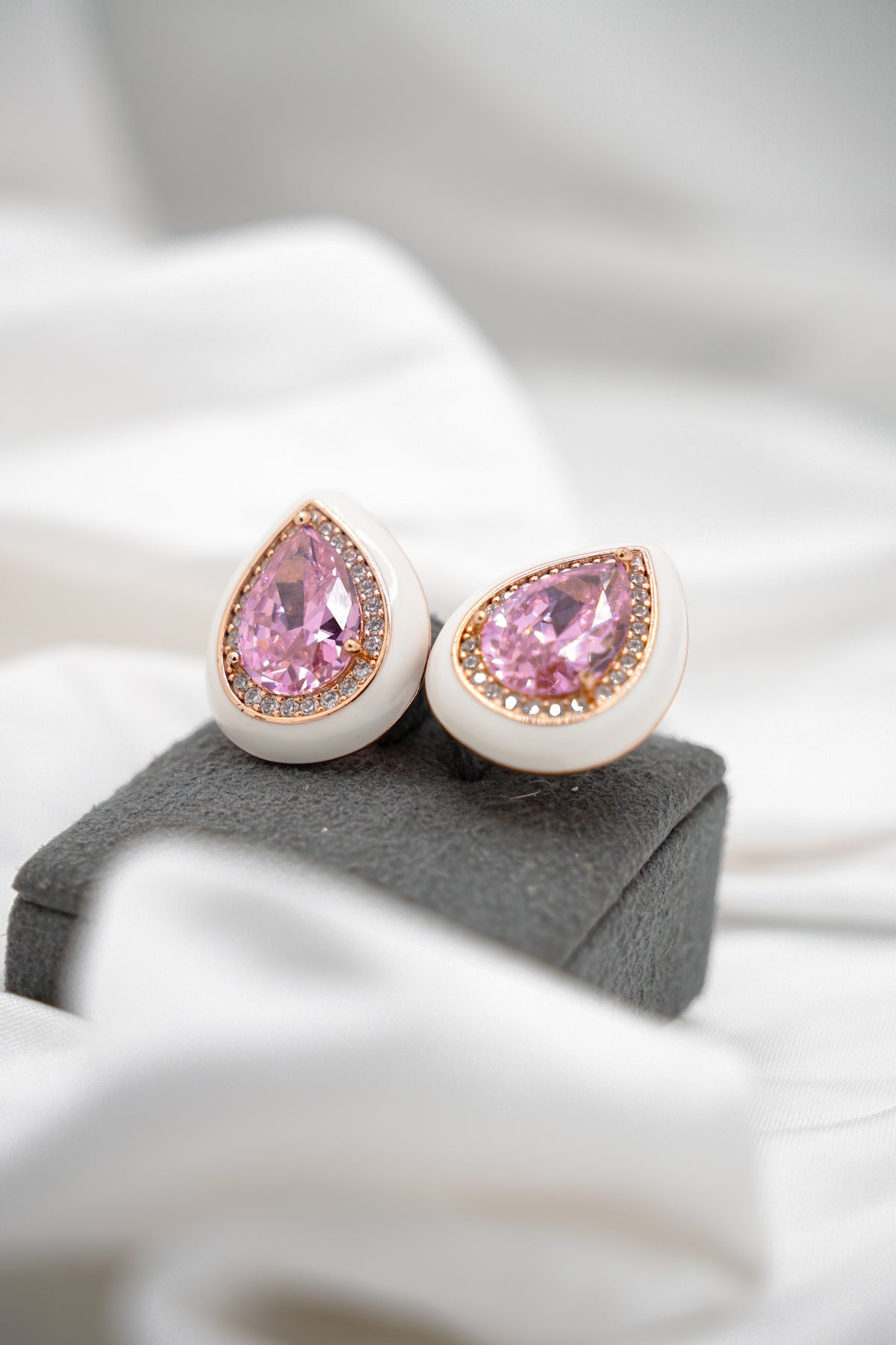 White Enamel Studs
