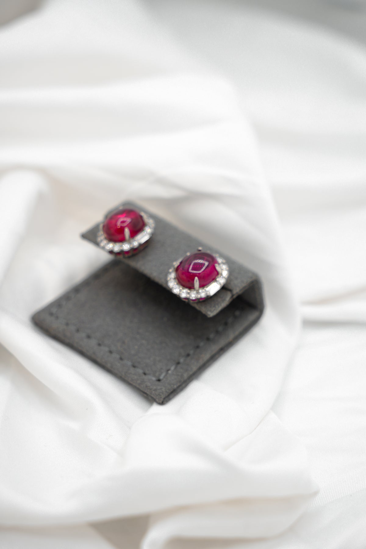 Oval Ruby Studs
