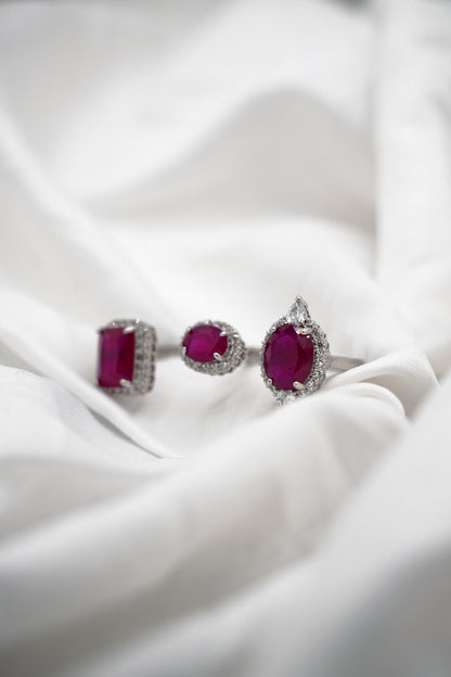 Dublet Ring in Ruby