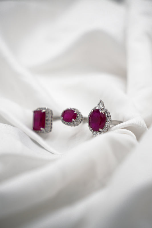 Dublet Ring in Ruby