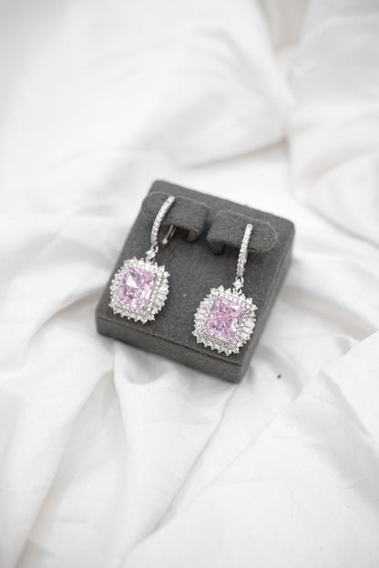 Ice-Crushed Pink Earrings