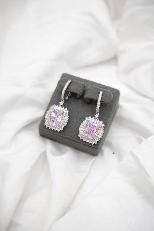 Ice-Crushed Pink Earrings