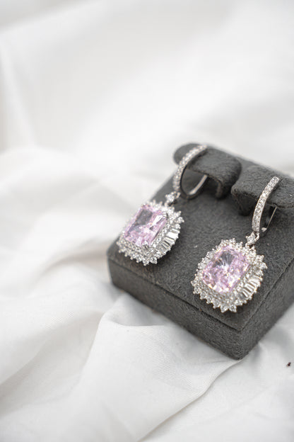 Ice-Crushed Pink Earrings