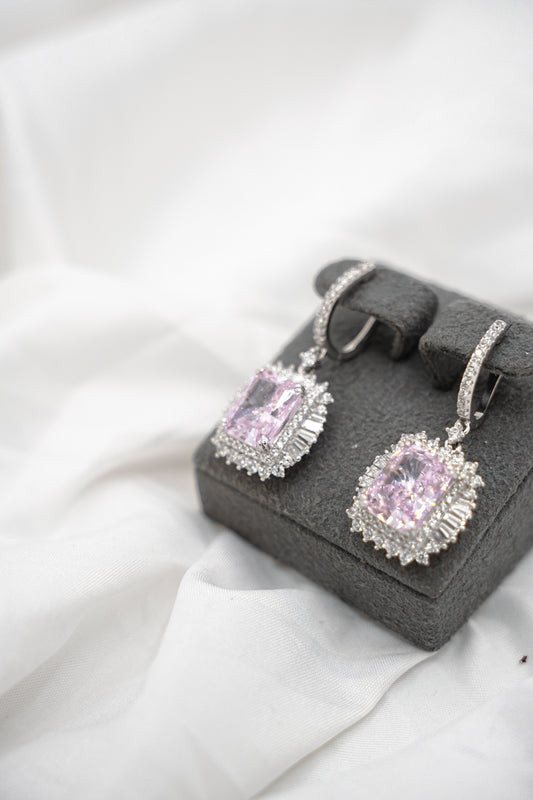 Ice-Crushed Pink Earrings