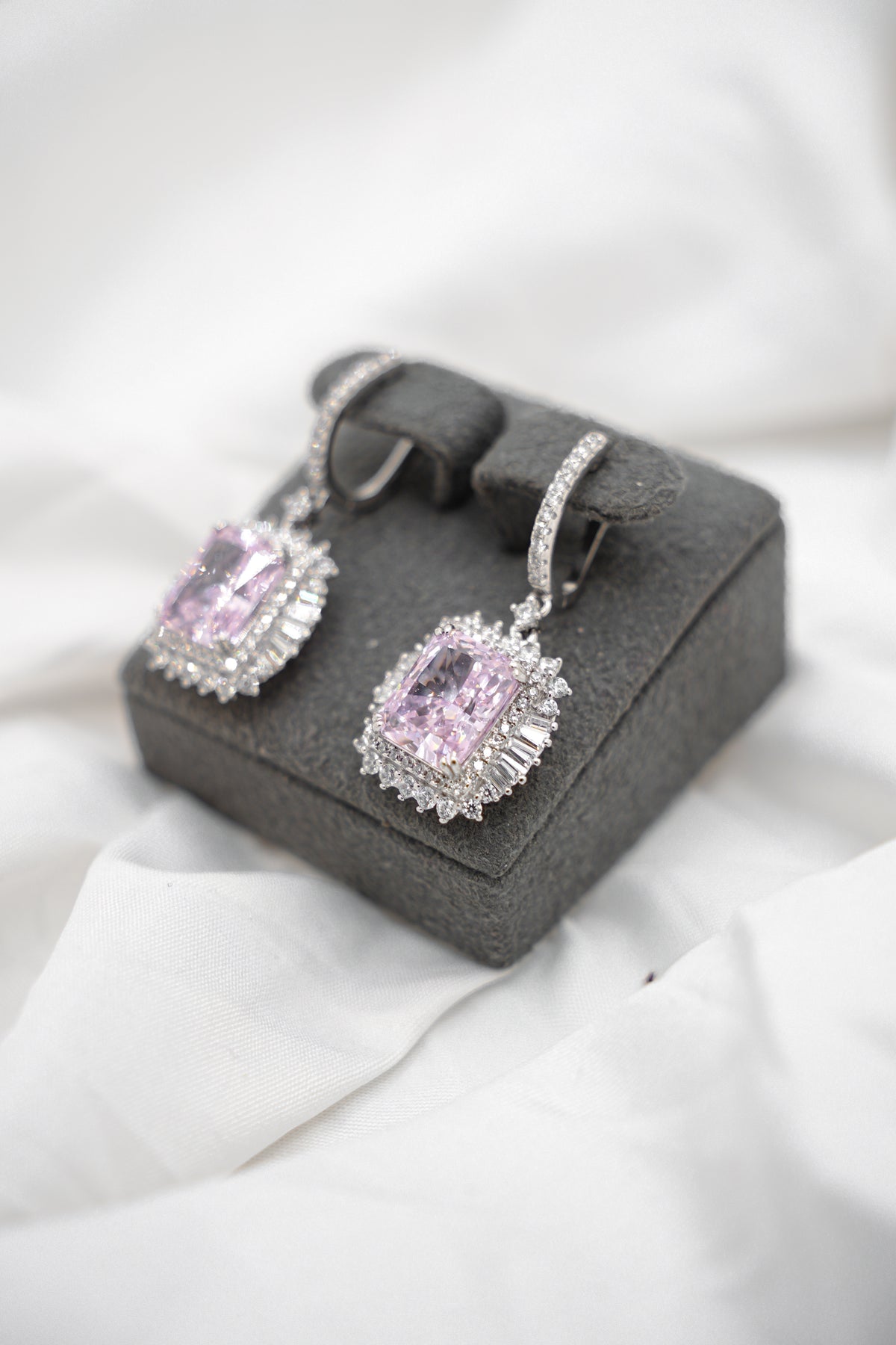 Ice-Crushed Pink Earrings