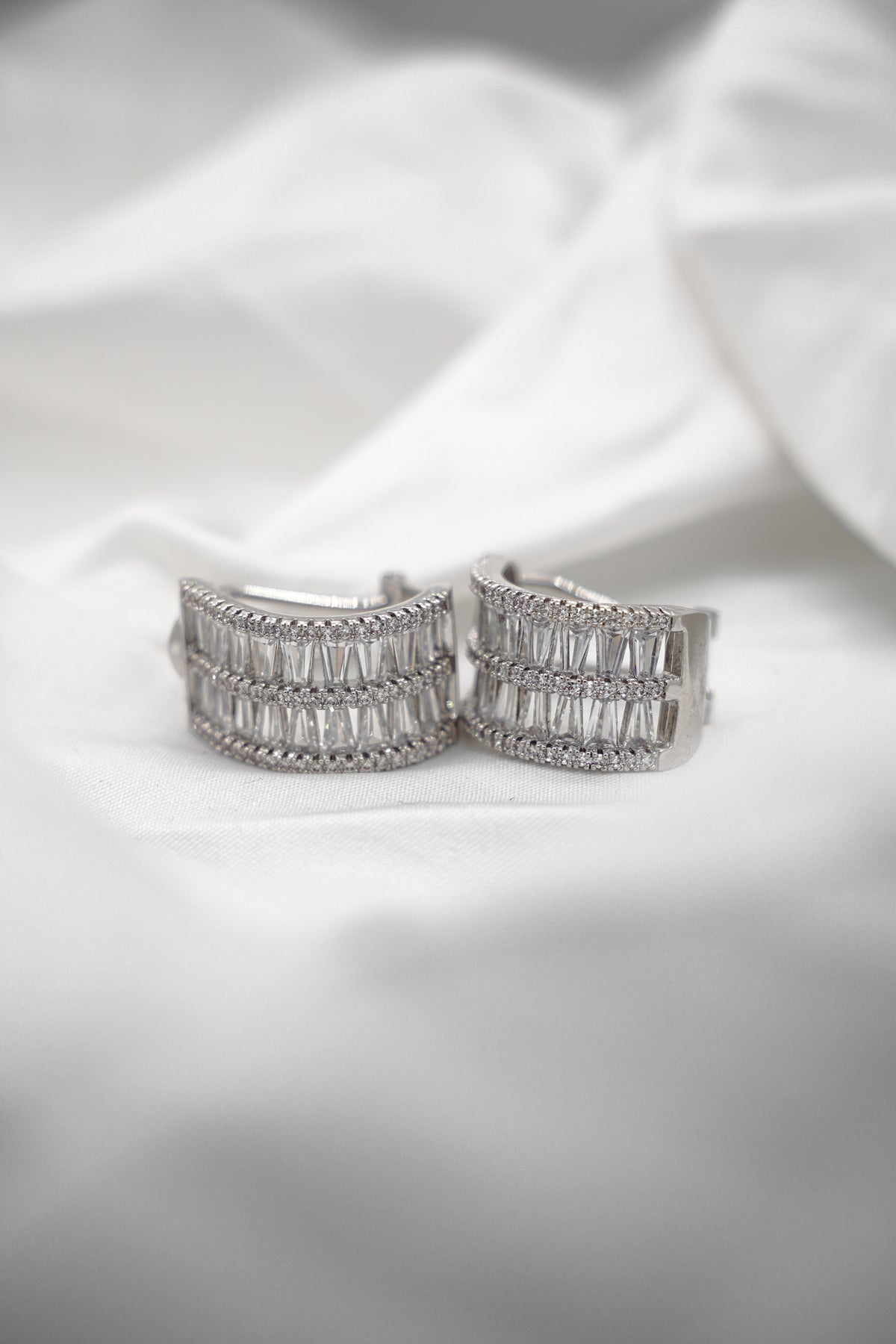 Baguette Cut Hoops