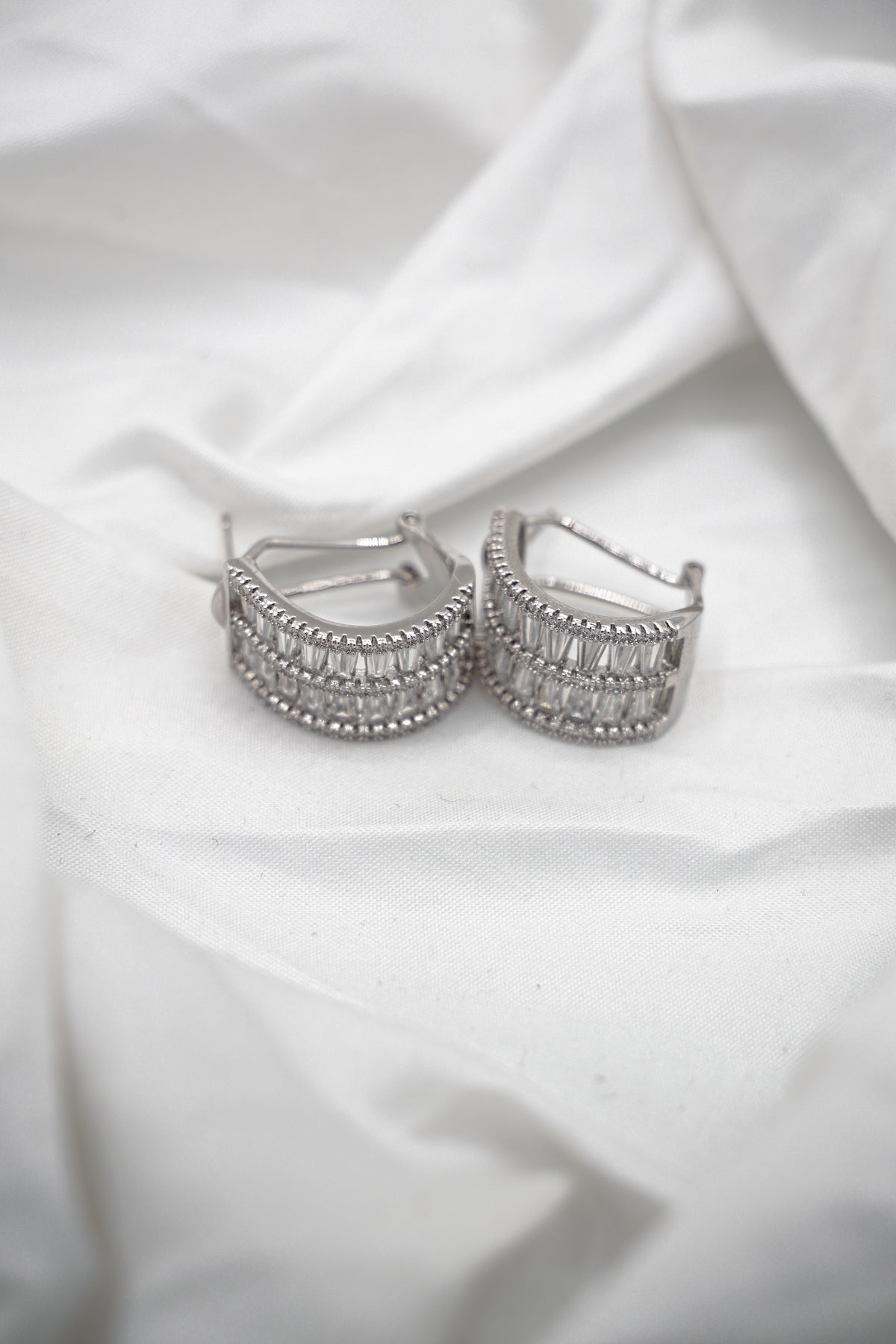 Baguette Cut Hoops
