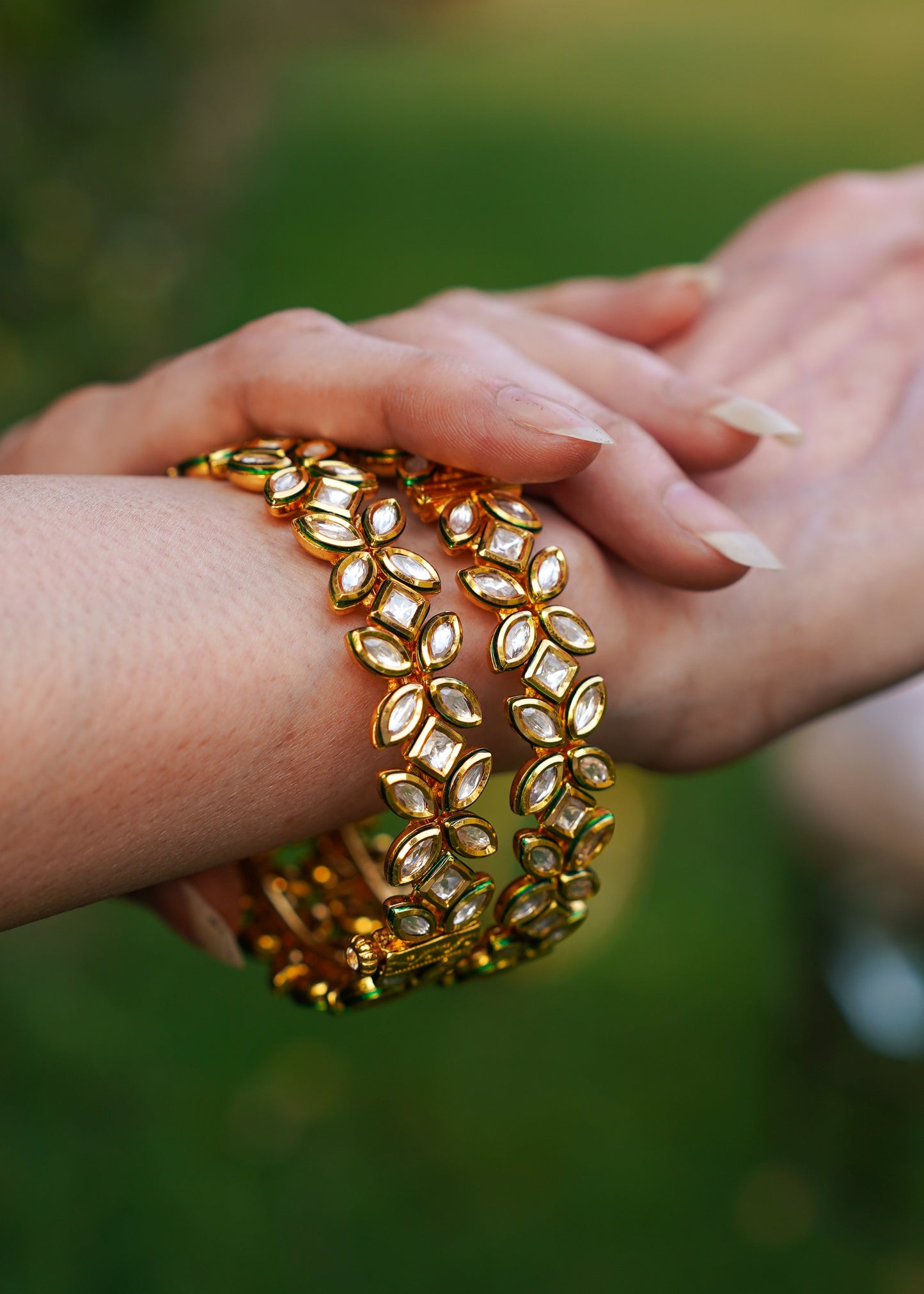 Polki Flora Bangles