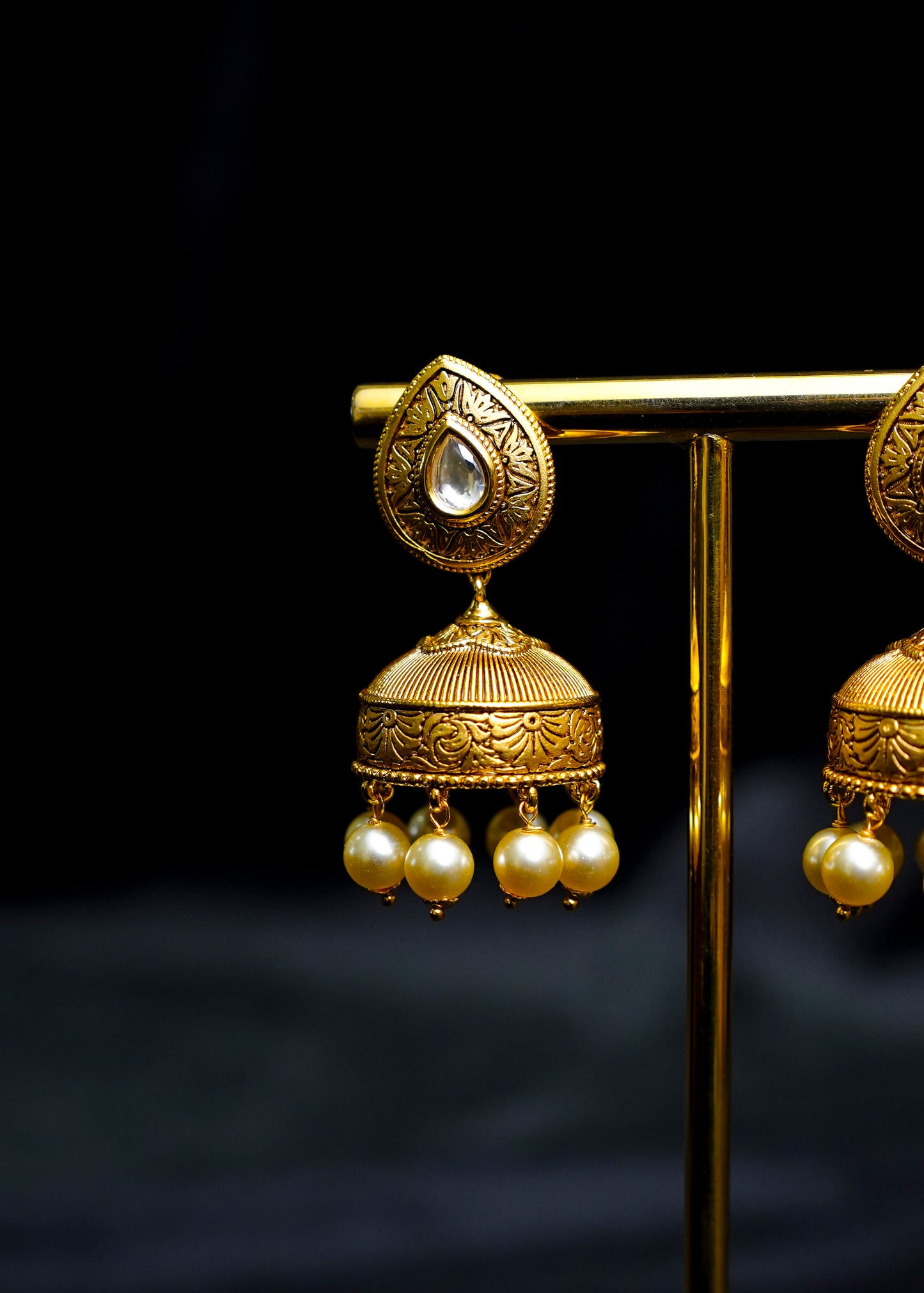 Solid gold jhumka