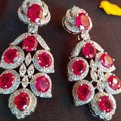 Rubellite Leaf Dangs