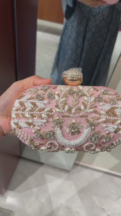 Pink Flora Clutch
