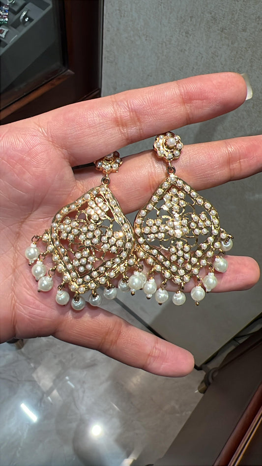 Pearl Jadau Earrings